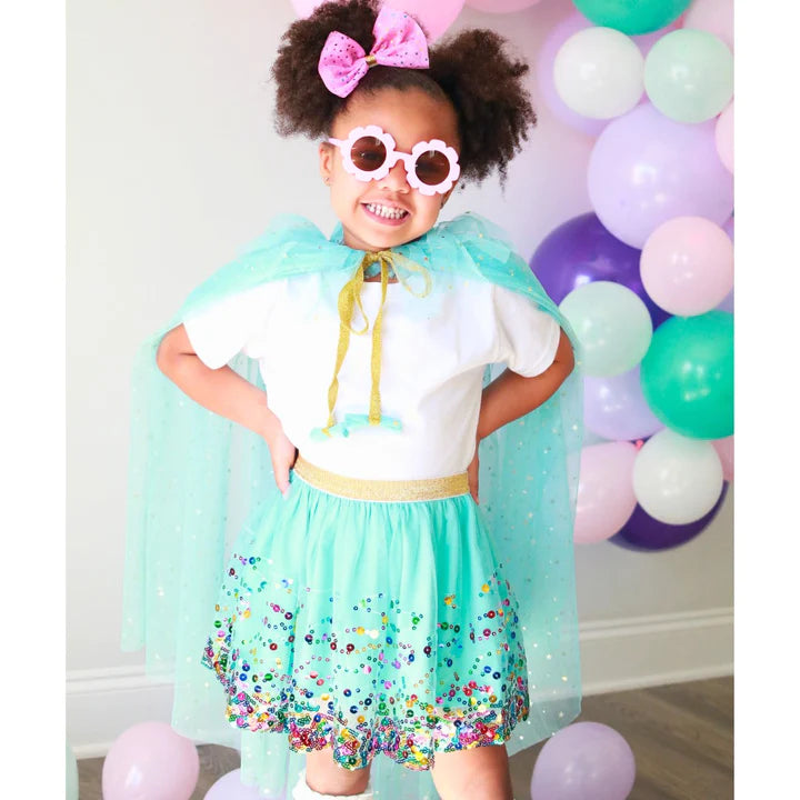 Girls Clothing Tutu Skirt Blue Confetti Outfit