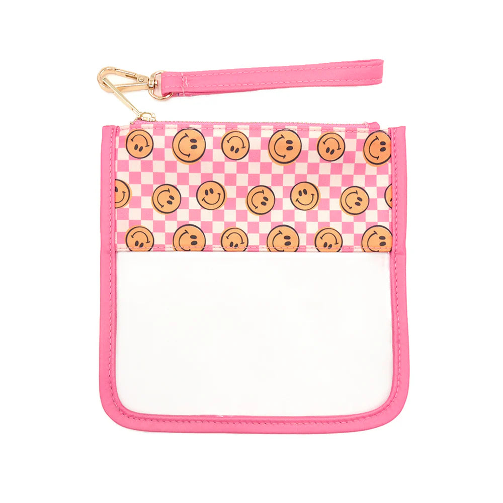 Karma Collection Smiles Clear Carry All Zip Bag Tote - Thumbnail 2